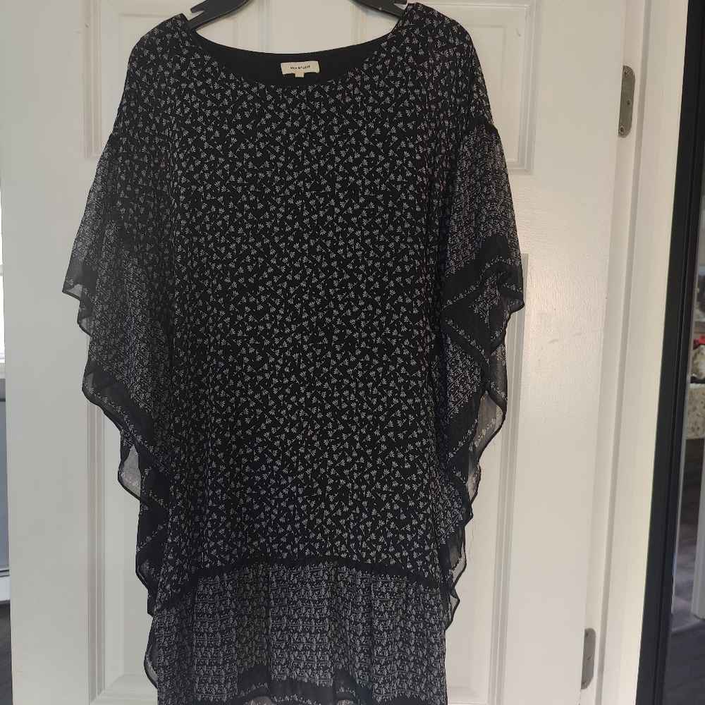 Black and white floral dress